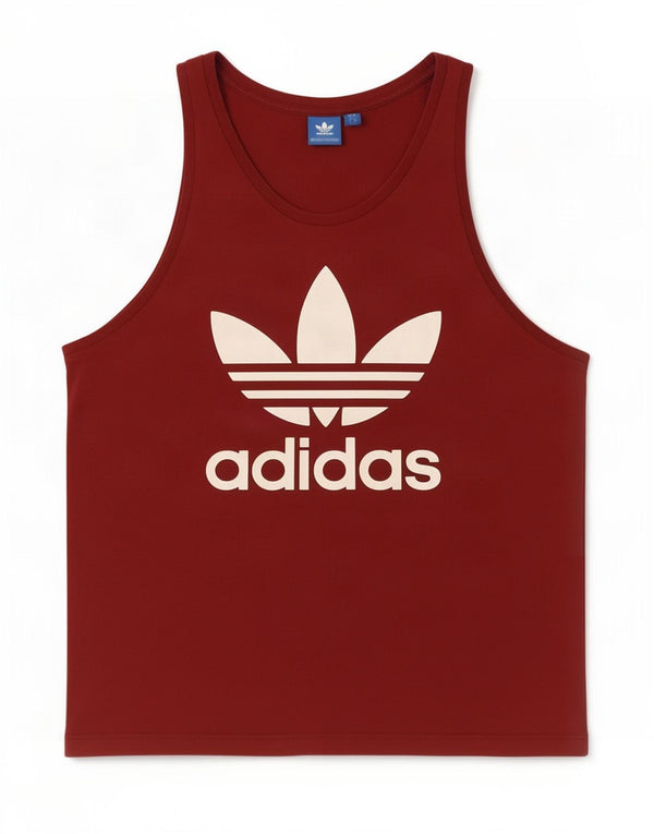 Adidas Herren Graphic Vest Top Large Maroon Cotton