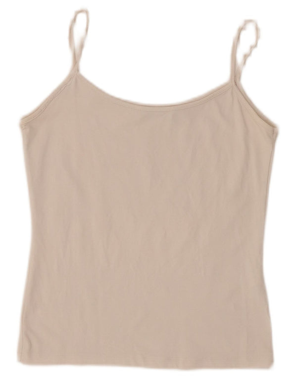 Zara Damen Cami Top UK 12 Medium Beige Nylon