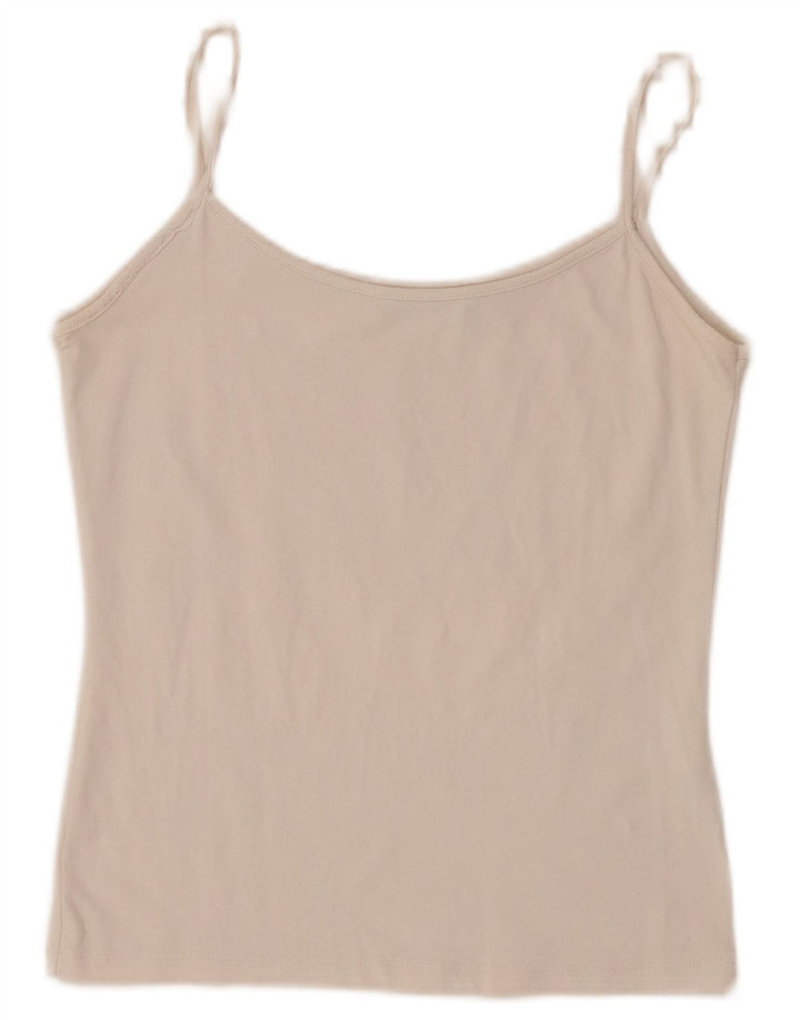 Zara Damen Cami Top UK 12 Medium Beige Nylon