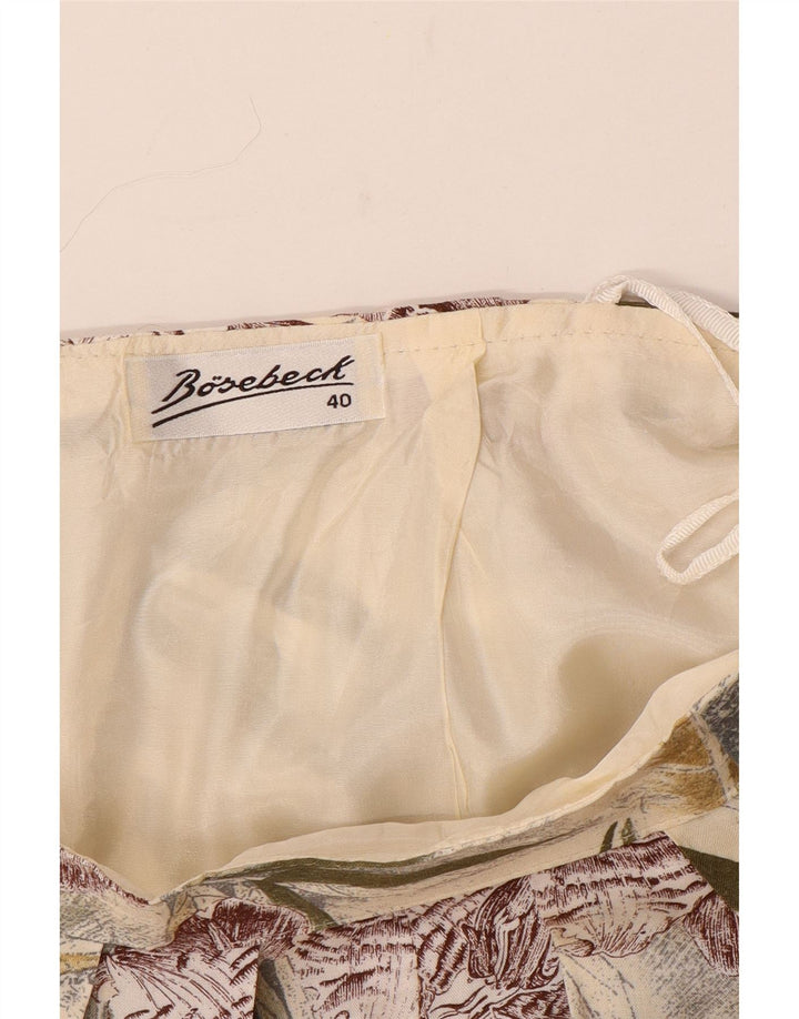 Vintage Damen Faltenrock EU 40 Medium W30 Mehrfarbig geblümt