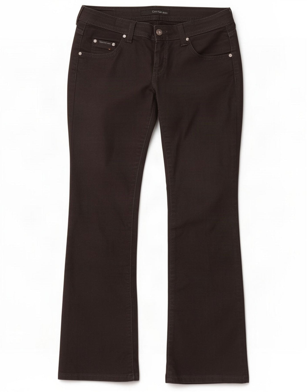 Calvin Klein Damen Bootcut Freizeithose W32 L30 Schwarz
