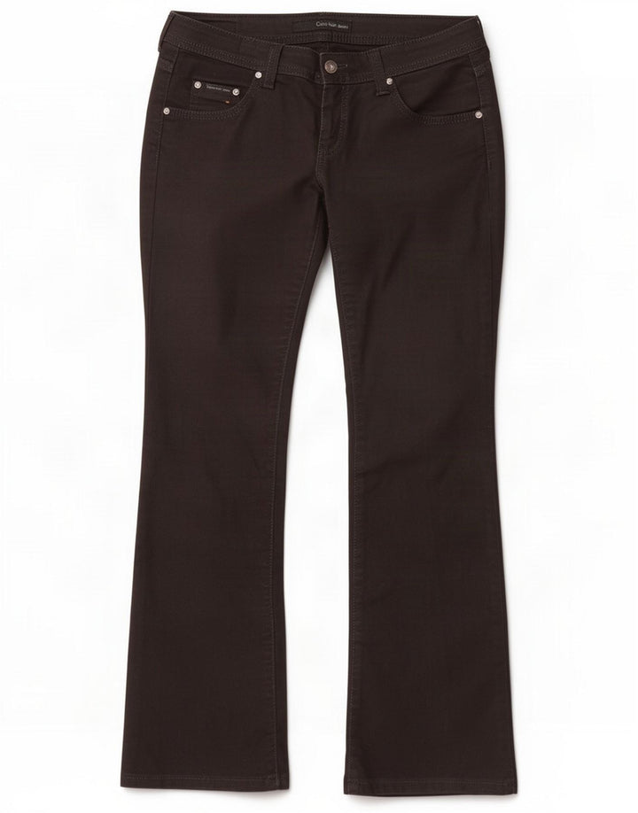 Calvin Klein Damen Bootcut Freizeithose W32 L30 Schwarz