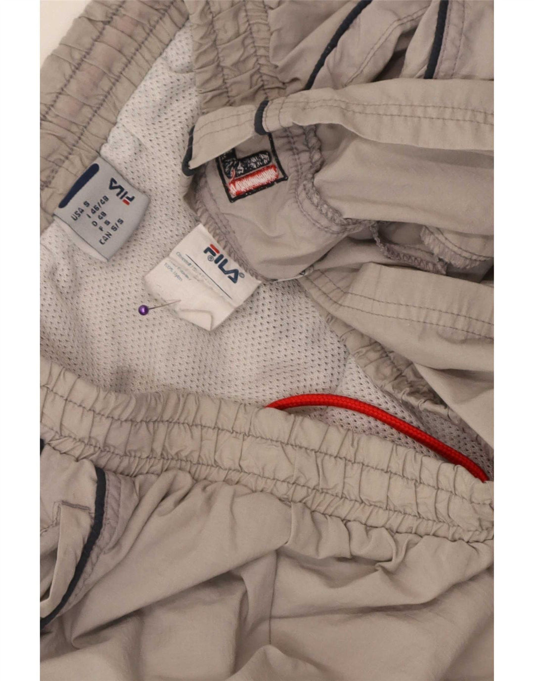 Fila Herren-Sportshorts, kleines graues Nylon