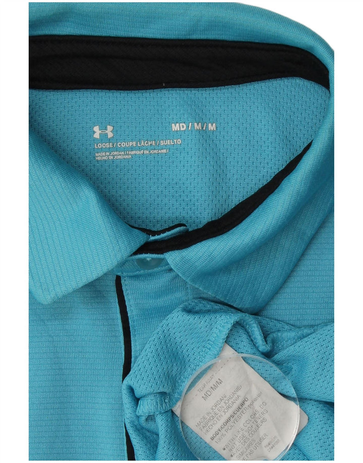 UNDER ARMOUR Herren-Poloshirt mit lockerer Passform, mittelblaues Polyester