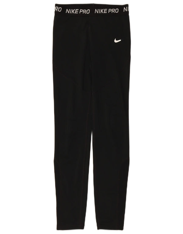 NIKE Dri Fit Grafik-Leggings für Mädchen, 13–14 Jahre, XL, schwarzes Polyester