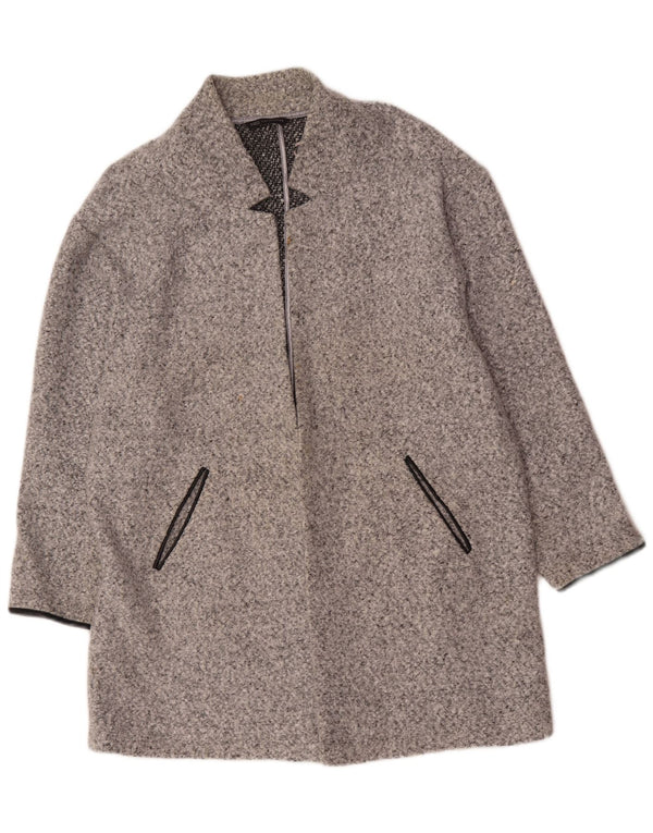 Marks & Spencer Offener Damenmantel UK 20 2XL Grau meliertes Polyester