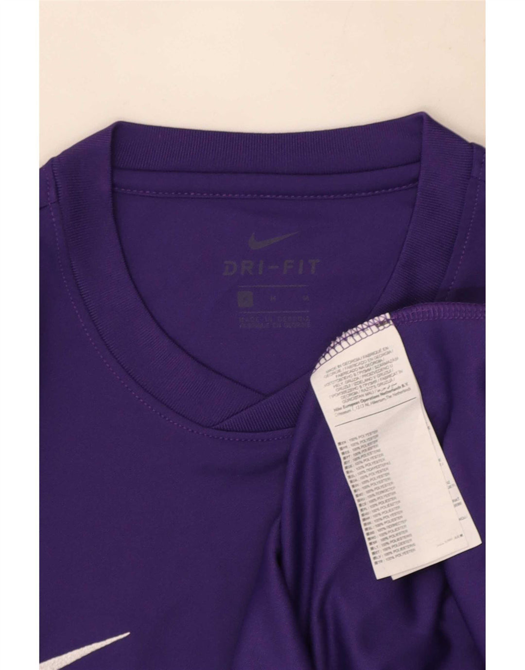 Nike Herren Dri Fit T-Shirt-Oberteil aus mittelviolettem Polyester
