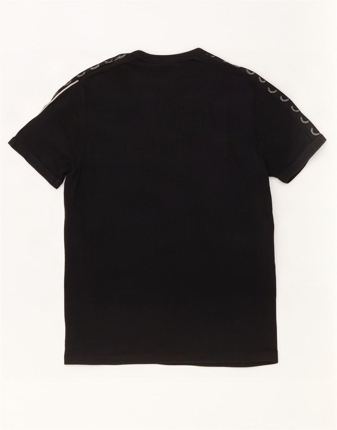 Fred Perry Herren Grafik-T-Shirt-Oberteil aus mittelschwarzer Baumwolle
