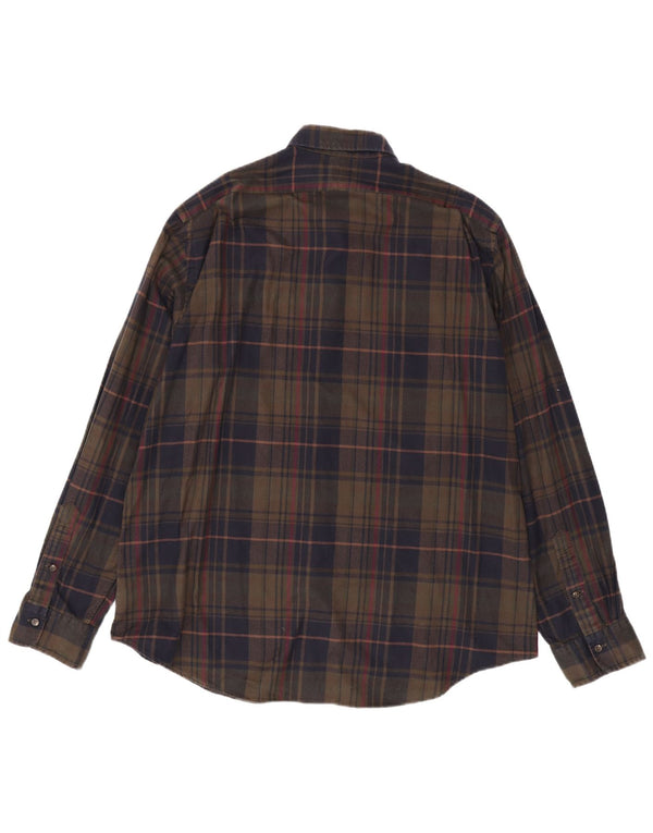 POLO RALPH LAUREN Herren-Flanellhemd 2XL, braun karierte Baumwolle