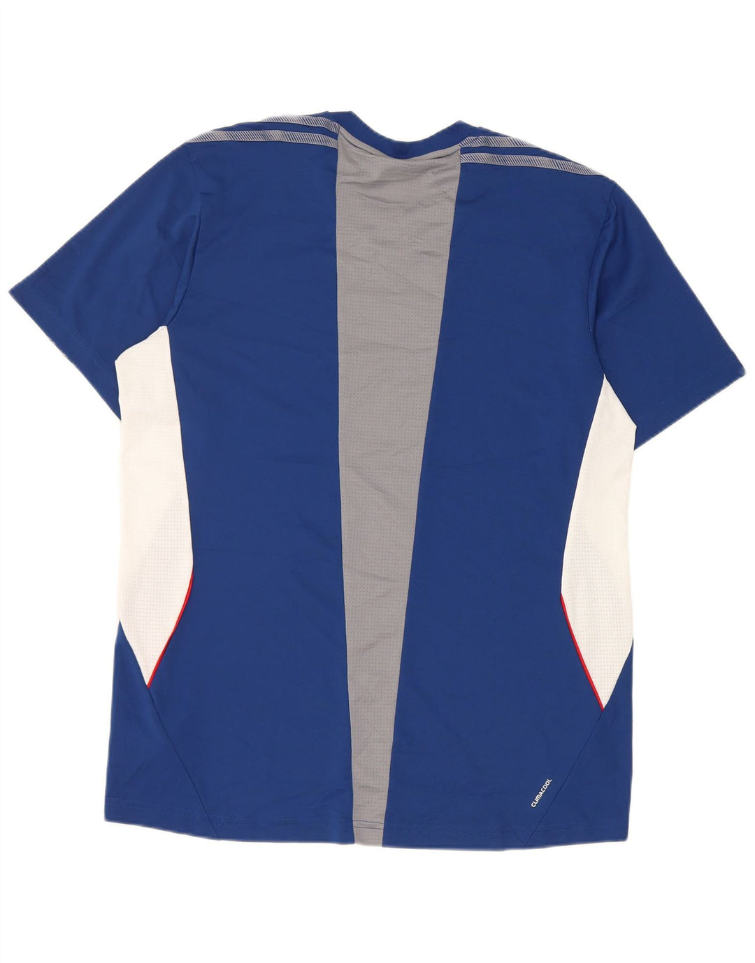 Adidas Herren Climacool T-Shirt Top, großes blaues Farbblock-Polyester