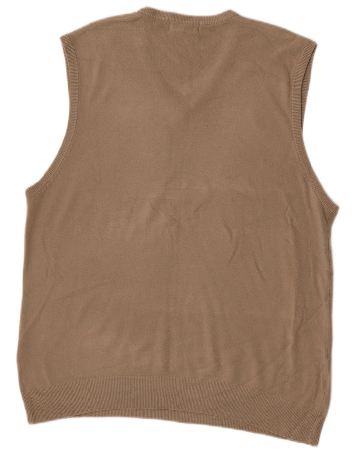 Marks & Spencer Herren Blue Harbor Vest Tank Top XL Beige Acryl