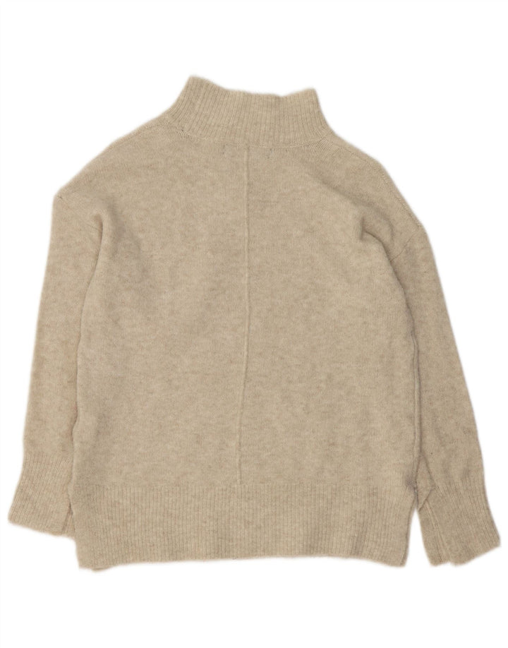 Zara Damen-Pullover mit Rollkragen, Gr. 10, Small, Beige, Acryl