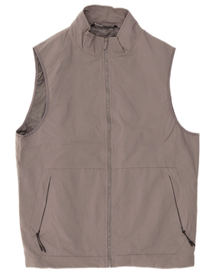 Zara Herrenweste UK 40 Large Grau Polyester