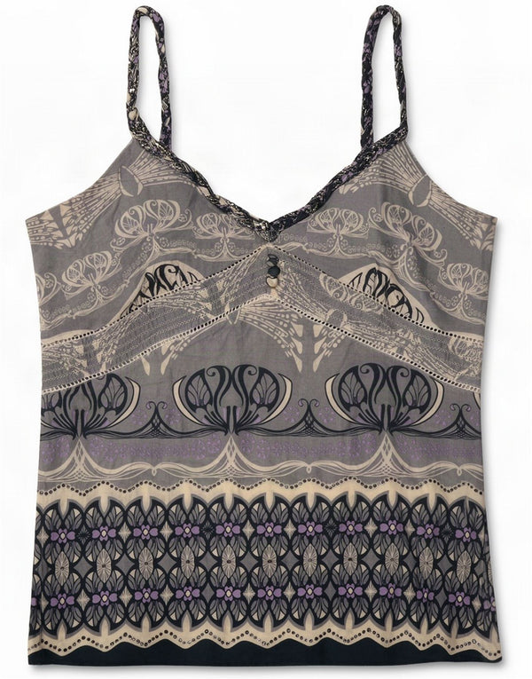 Jasper Conran Damen Cami Top UK 14 Medium Mehrfarbige Blumenbaumwolle