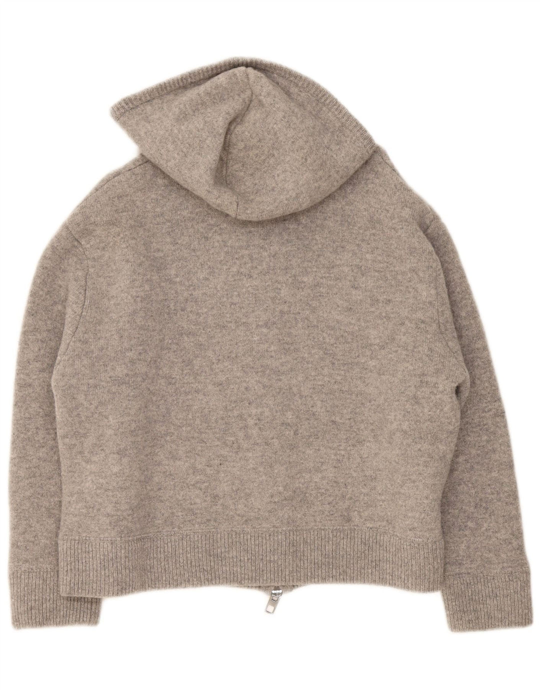 Zara Damen-Cardigan mit Kapuze, UK 14, mittelgraue Wolle