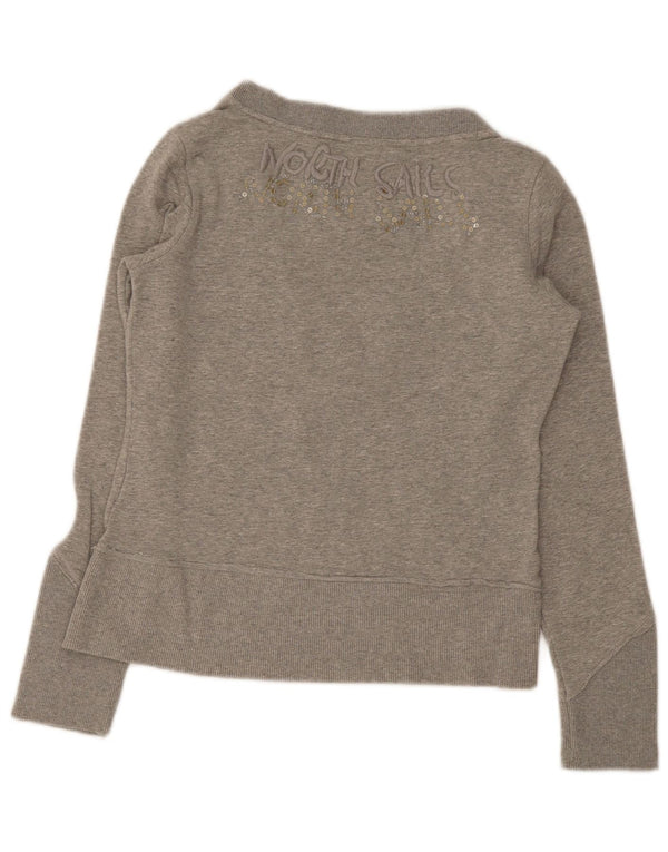North Sails Damen-Sweatshirt mit Grafik, UK 10, Größe S, Grau, Baumwolle