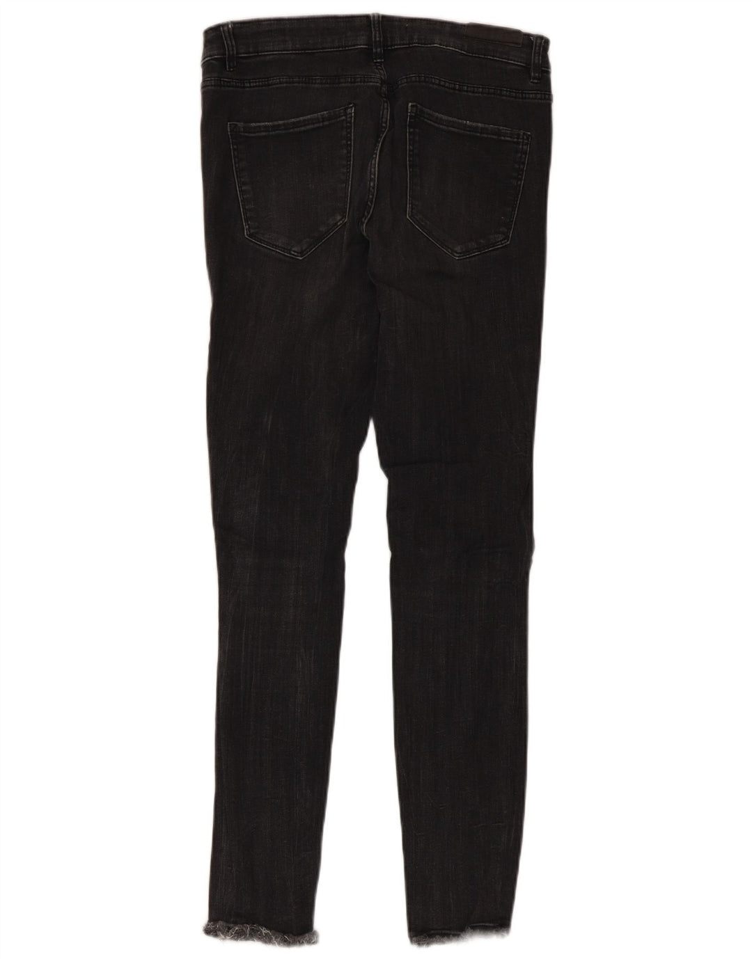 Zara Damen Distressed Skinny Jeans EU 40 Medium W30 L27 Schwarz