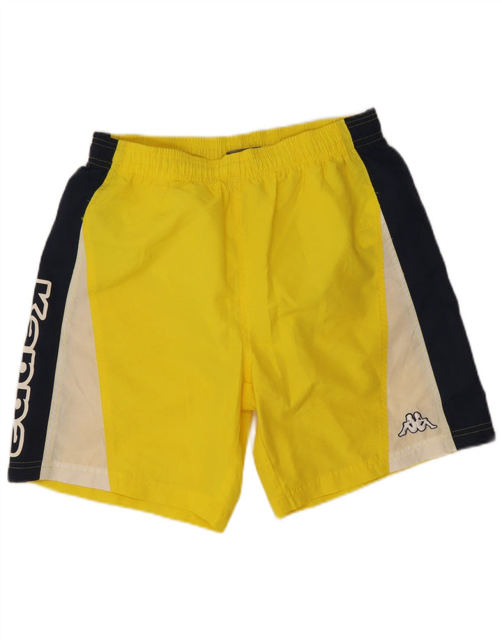 KAPPA Herren-Badeshorts mit Grafik, groß, Gelb, Farbblock