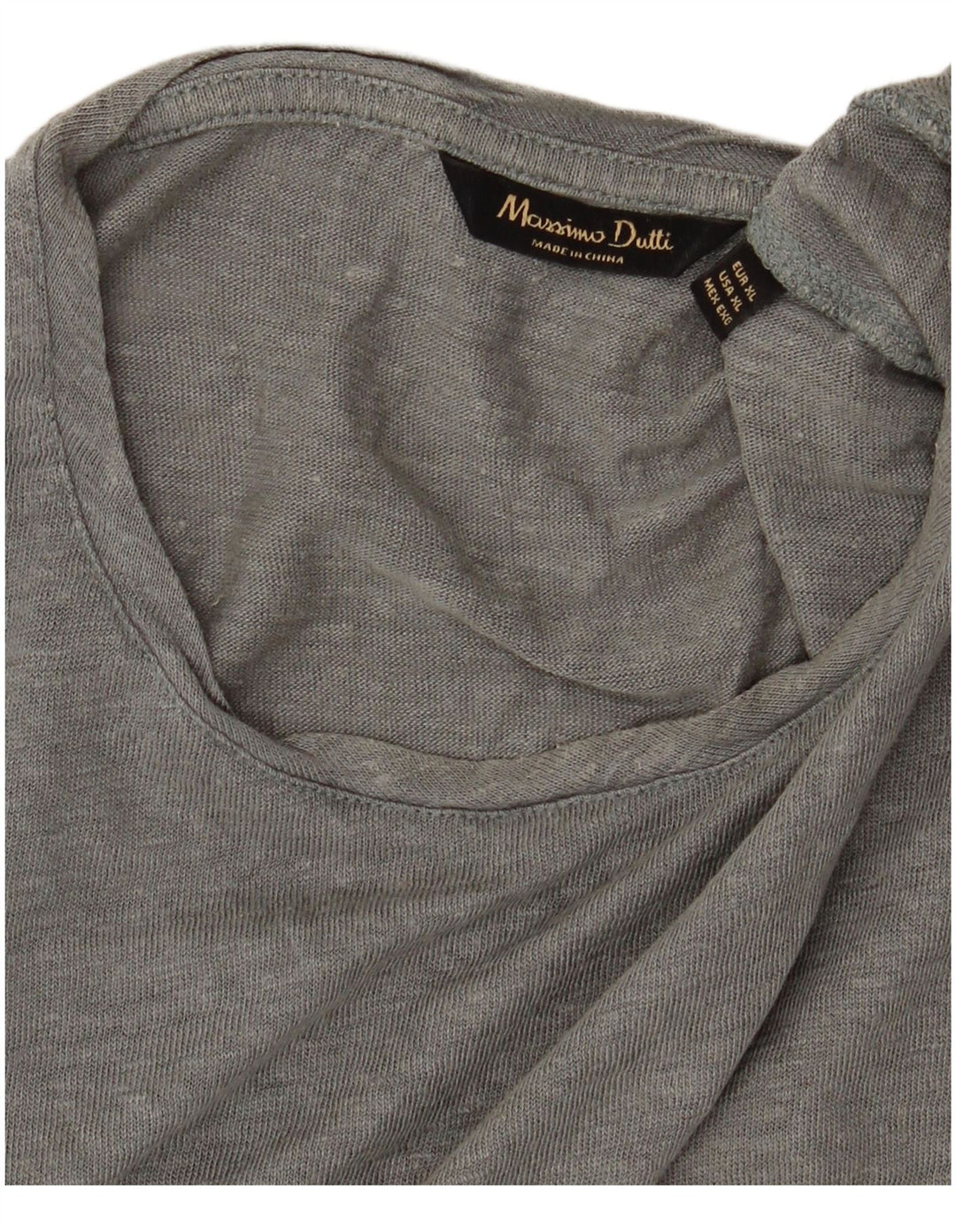 MASSIMO DUTTI Herren T-Shirt Top XL Grau