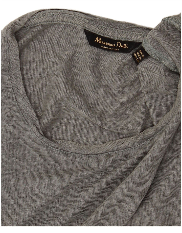 MASSIMO DUTTI Herren T-Shirt Top XL Grau