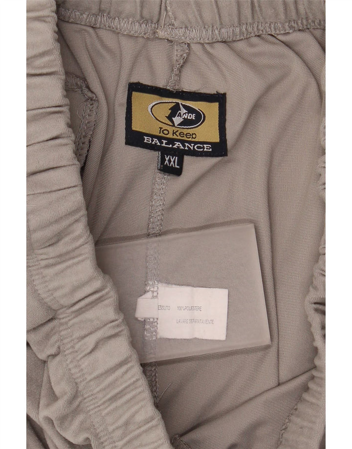 Vintage Herren Trainingshose 2XL Grau Polyester