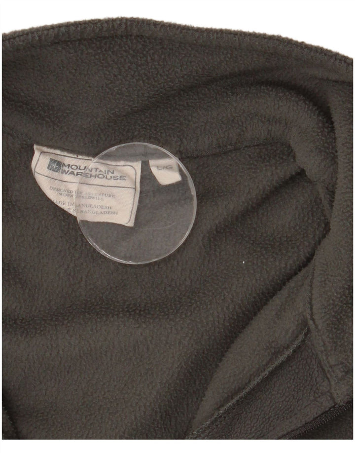 MOUNTAIN WAREHOUSE Herren-Fleecepullover mit Reißverschluss am Hals, großes graues Polyester