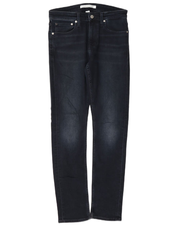 Calvin Klein Herren Slim Jeans W28 L32 Marineblau Baumwolle