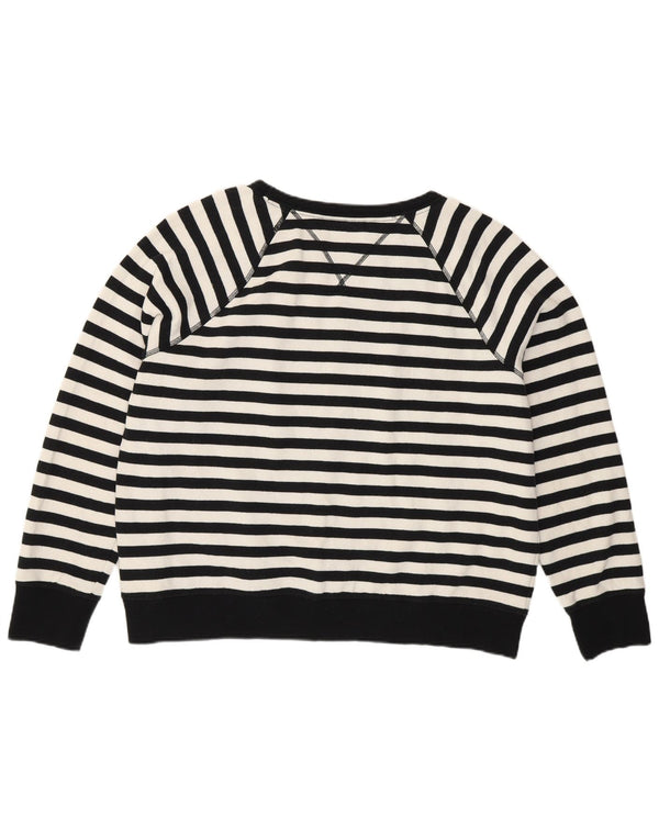 Tommy Hilfiger Damen-Pullover mit U-Boot-Ausschnitt, Gr. 18, XL, Schwarz gestreift