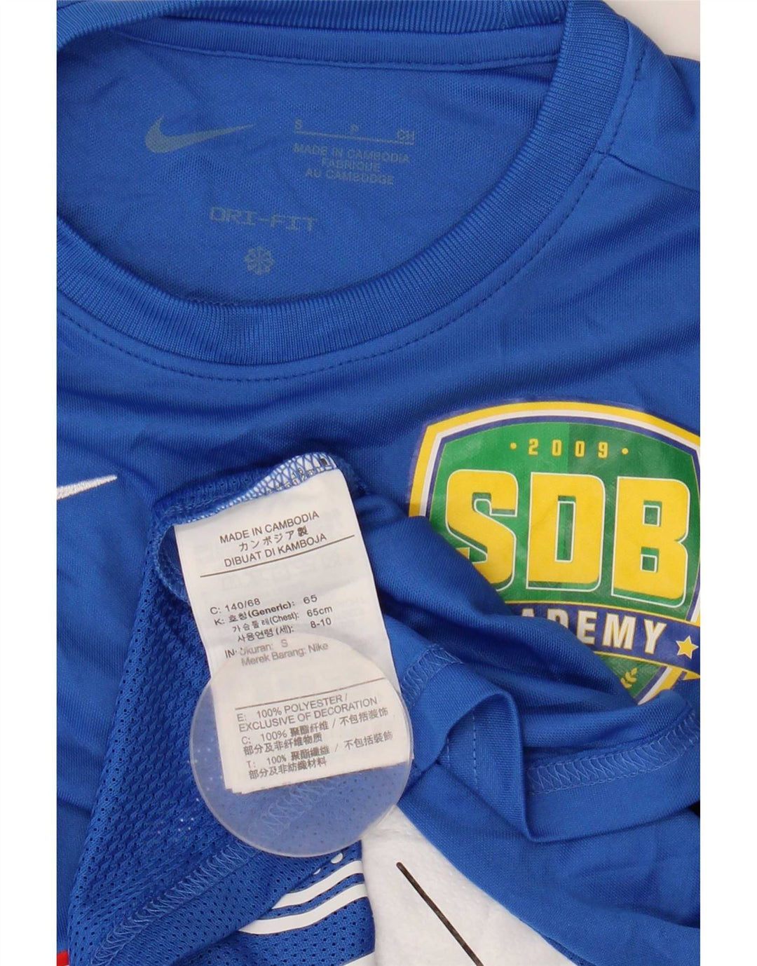 Nike Dri Fit Grafik-T-Shirt für Jungen, 8–9 Jahre, Größe S, blau, Polyester