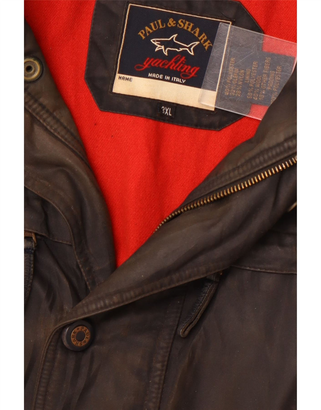 Paul & Shark Herren Yachting gewachste Baumwolljacke UK 46 3XL Schwarz Polyester