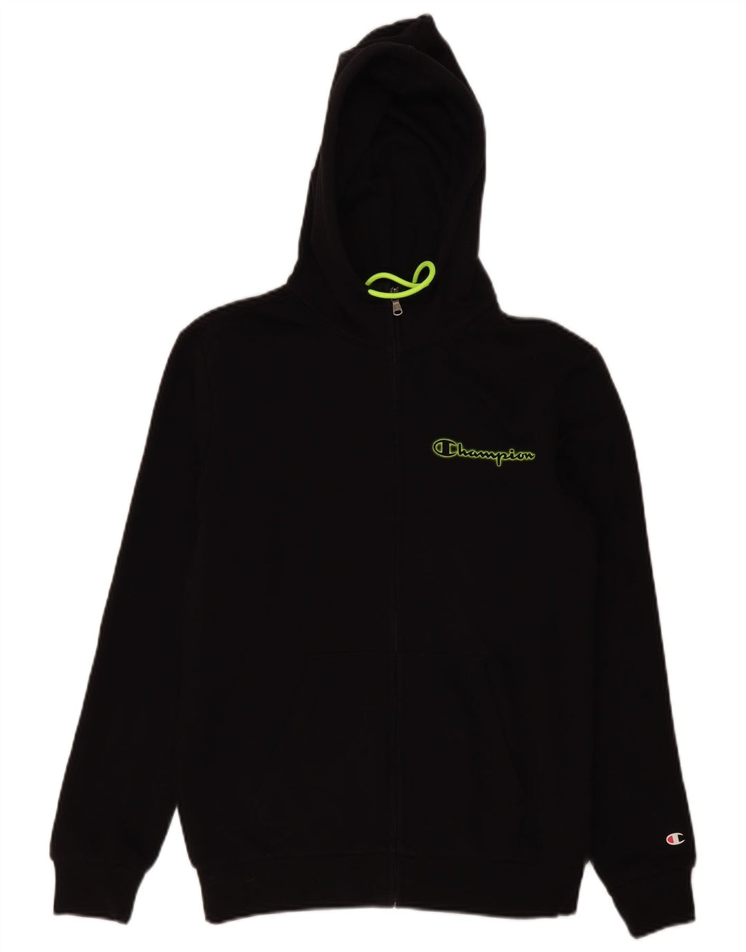 Champion Herren-Kapuzenpullover mit grafischem Reißverschluss, Größe S, Schwarz