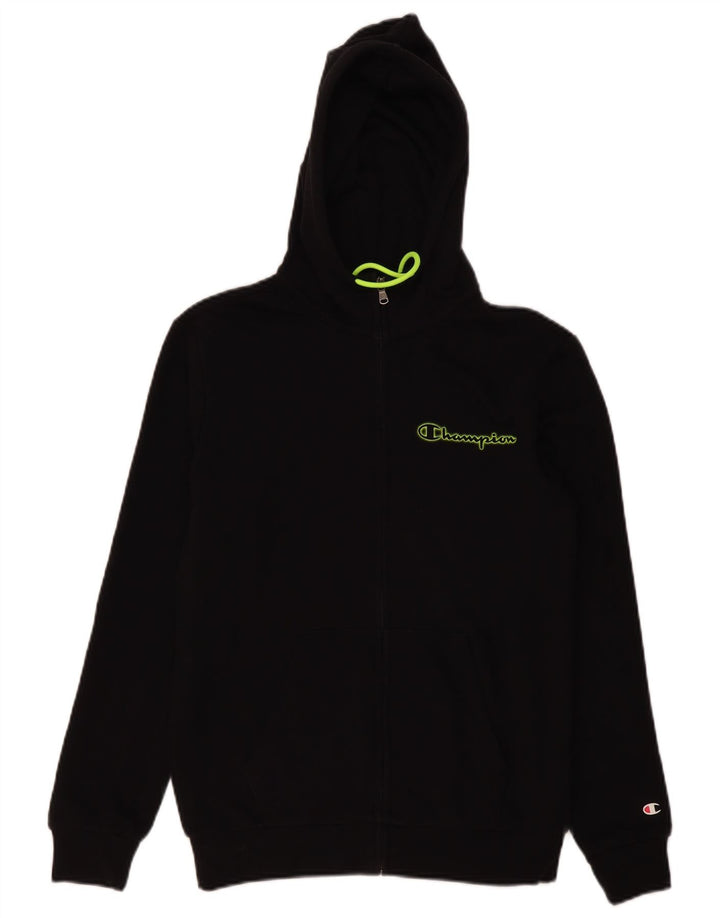 Champion Herren-Kapuzenpullover mit grafischem Reißverschluss, Größe S, Schwarz