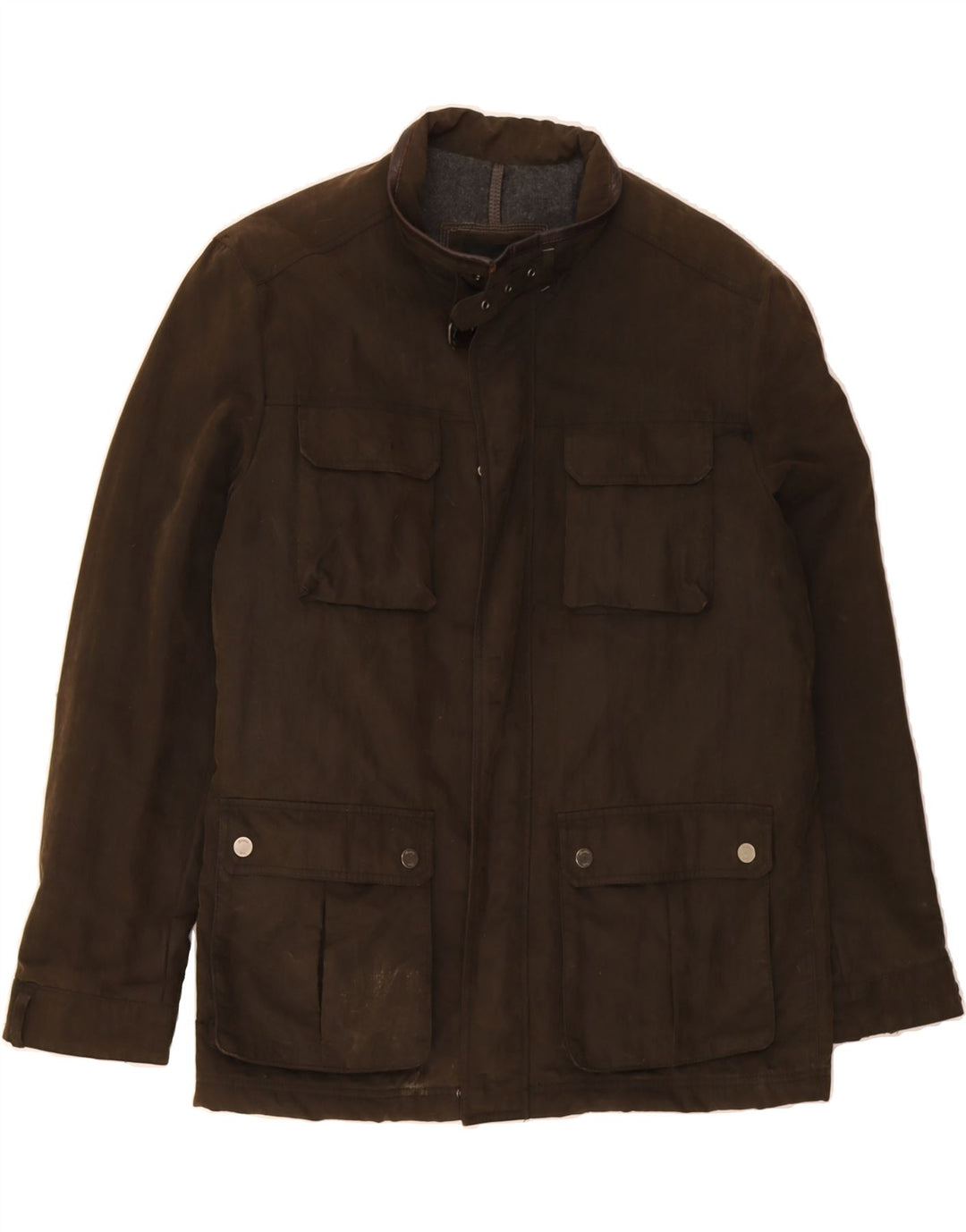 MASSIMO DUTTI Herrenjacke aus gewachster Baumwolle UK 44 2XL Braun