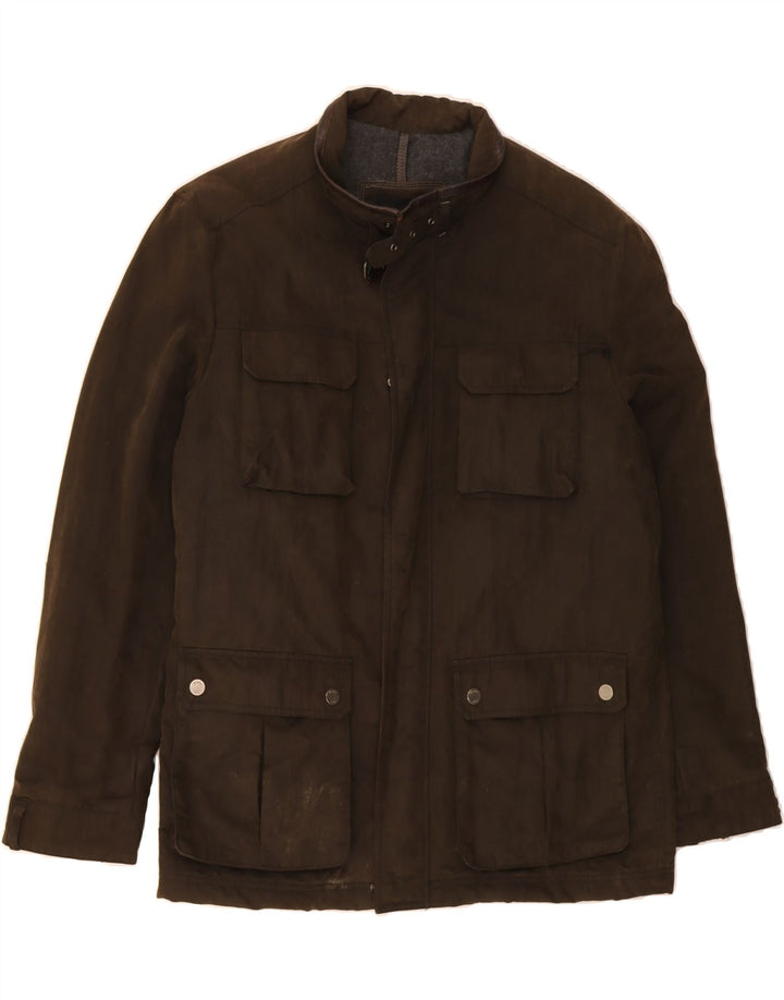 MASSIMO DUTTI Herrenjacke aus gewachster Baumwolle UK 44 2XL Braun