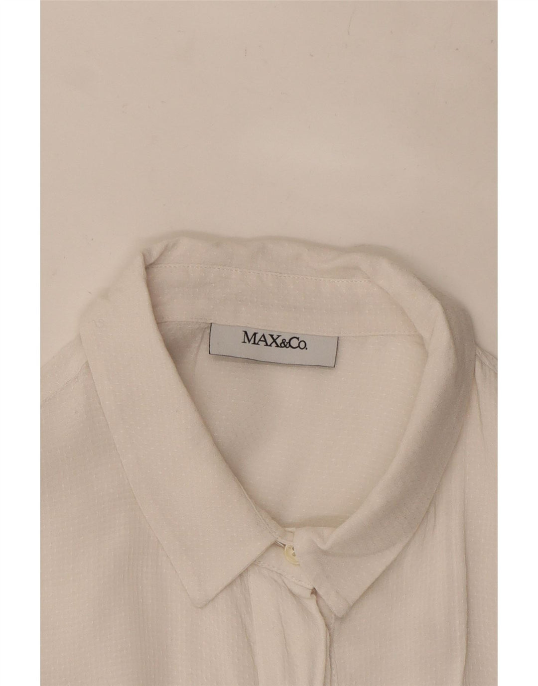 Max & Co. Damen Crop Shirt UK 10 Small Weiß gepunktet