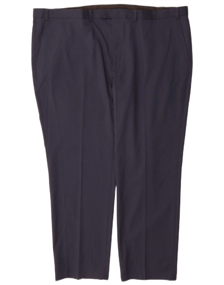 Marks & Spencer Maßgeschneiderte, gerade Anzughose für Herren, W48, L31, Marineblau