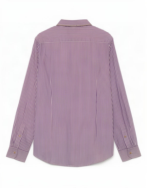 Ted Baker Herrenhemd, Größe 5 XL, blaue Nadelstreifen-Baumwolle