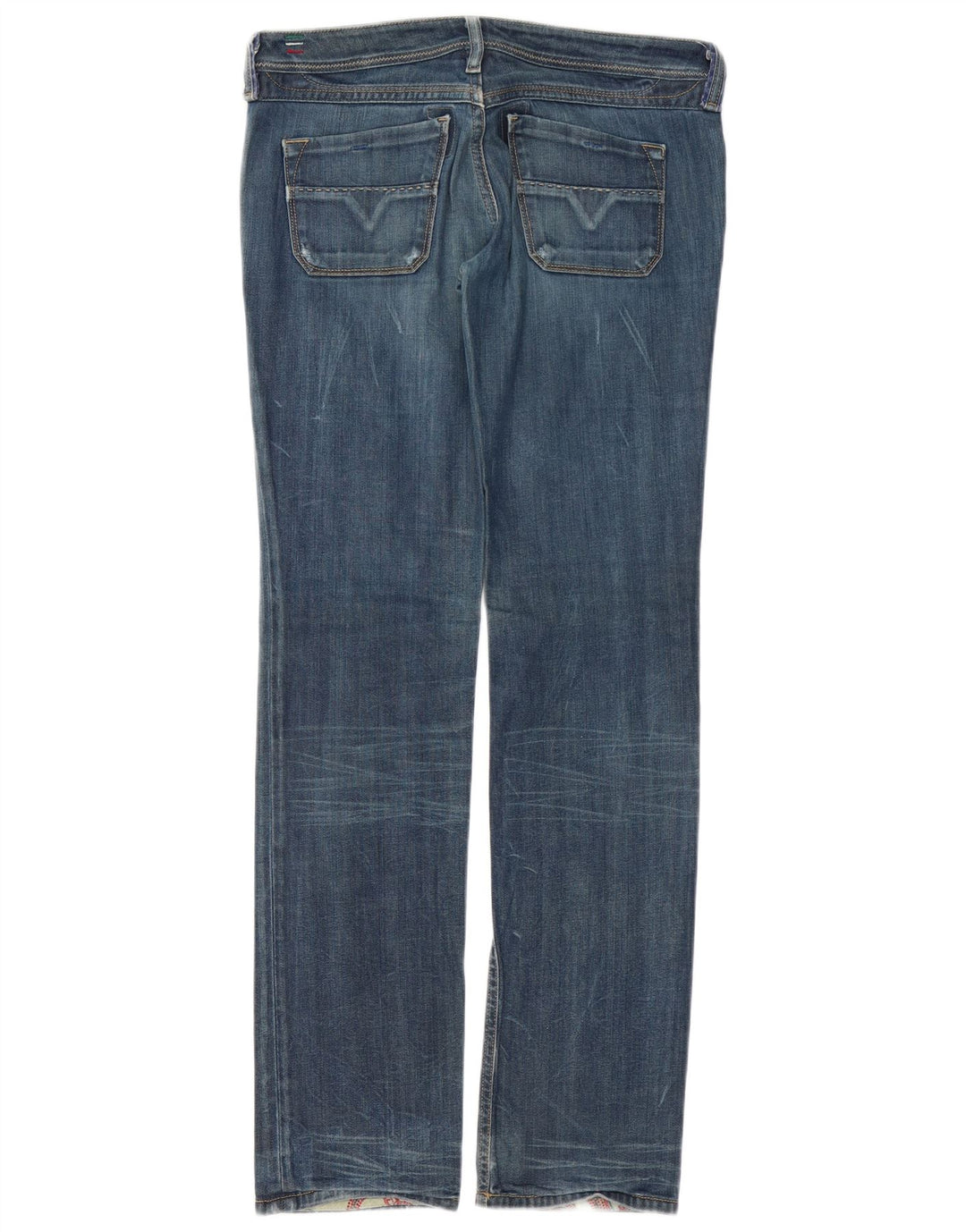 Diesel Damen Lowky Straight Jeans W30 L34 Blaue Baumwolle