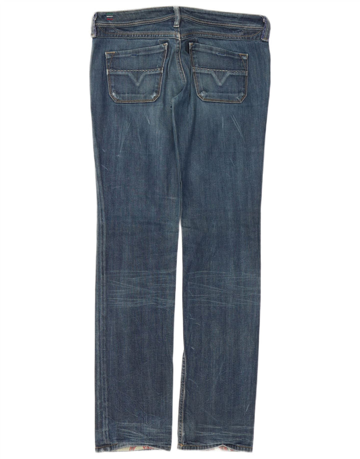 Diesel Damen Lowky Straight Jeans W30 L34 Blaue Baumwolle