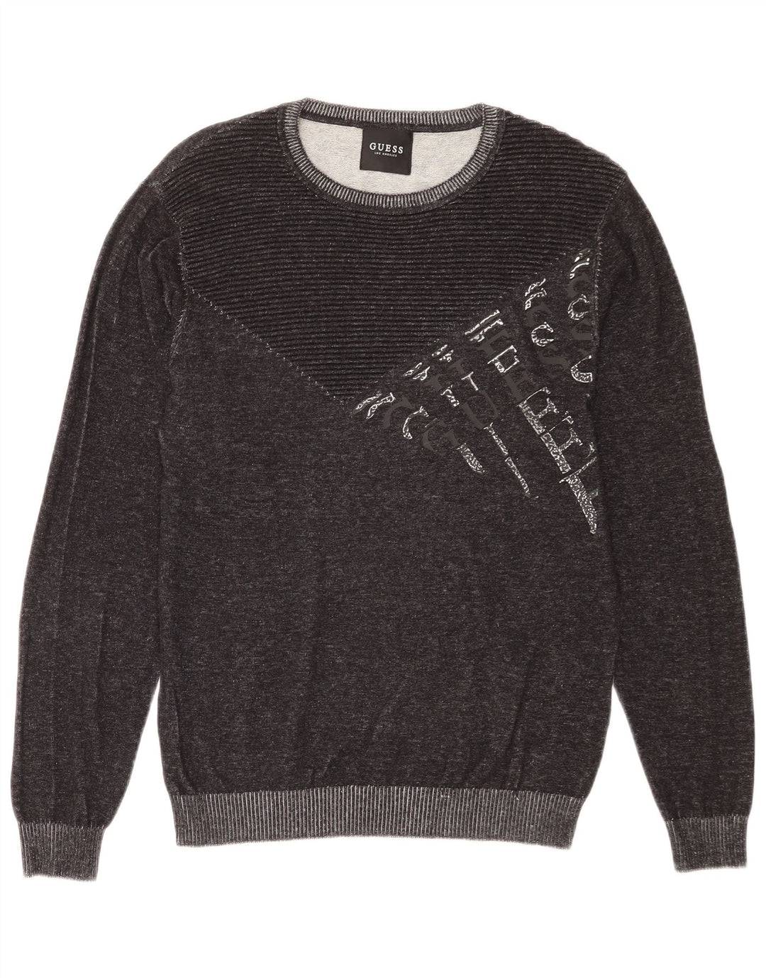 Guess Herren-Sweatshirt mit Grafik, groß, aus grauer Baumwolle