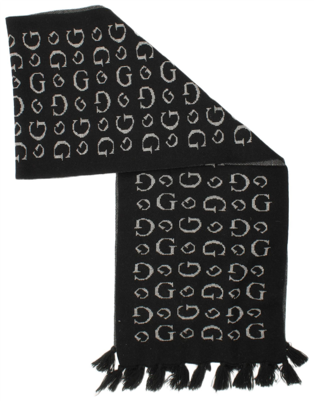 Guess Grafik-Rechteckschal für Damen, Einheitsgröße, schwarzes Acryl-Logo