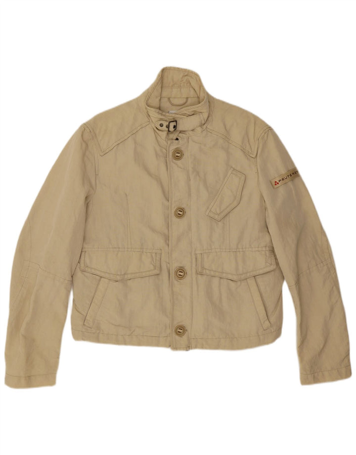 PEUTEREY Damen Crop Bomberjacke IT 54 3XL Beige Polyamid