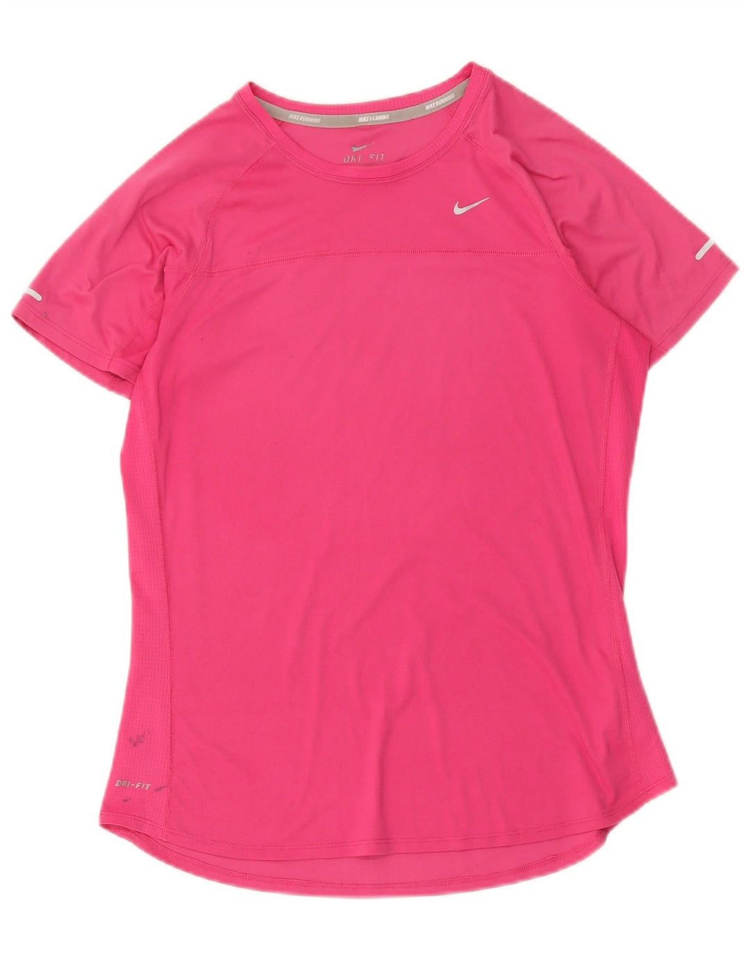 Nike Damen Dri Fit T-Shirt Top UK 14 Mittelrosa Polyester