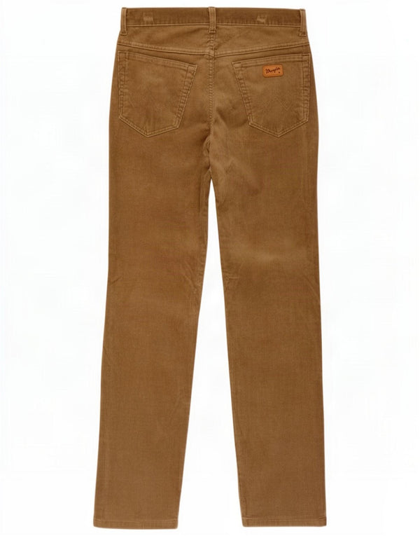 Wrangler Mens Texas Straight Corduroy Trousers W32 L34 Beige Cotton