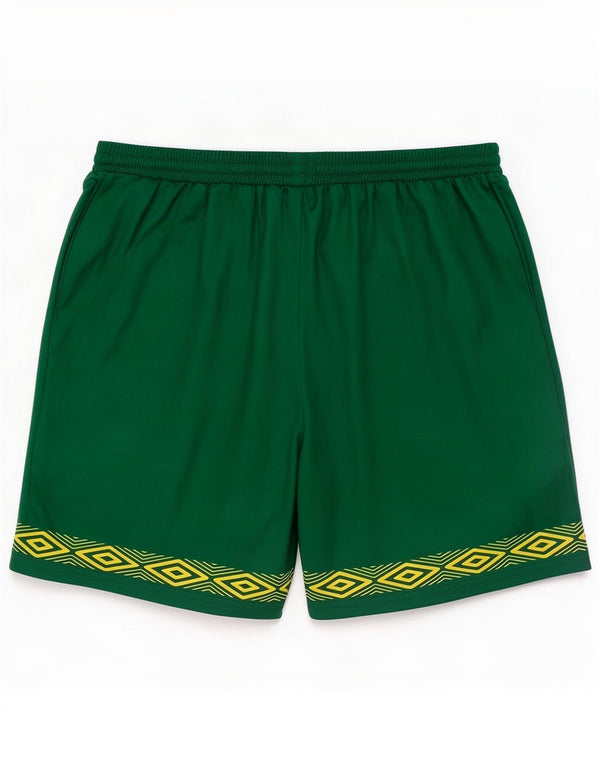 Umbro Mens Graphic Sport Shorts Large Green Geometrisch Polyester