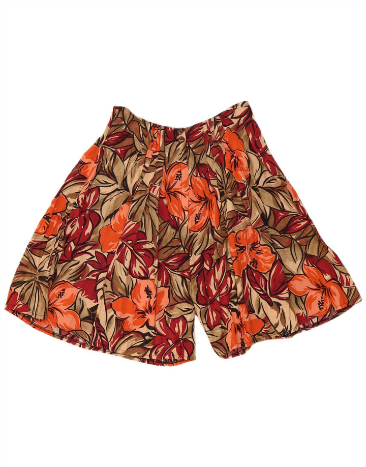 Vintage Damen Cullotes Bermuda Shorts W30 Medium Mehrfarbig geblümt