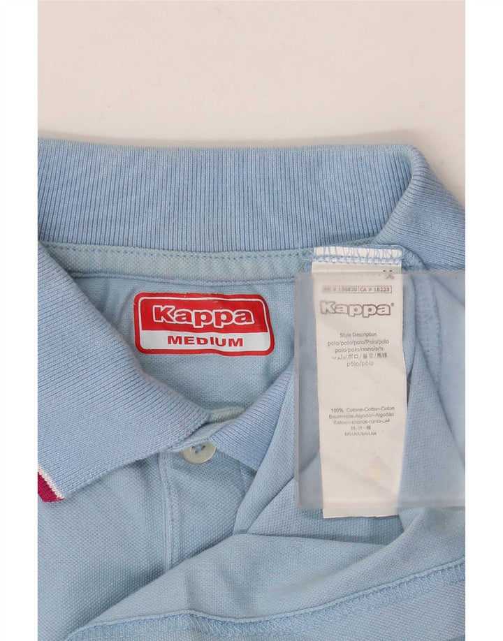 Kappa Herren-Poloshirt aus mittelblauer, gestreifter Baumwolle