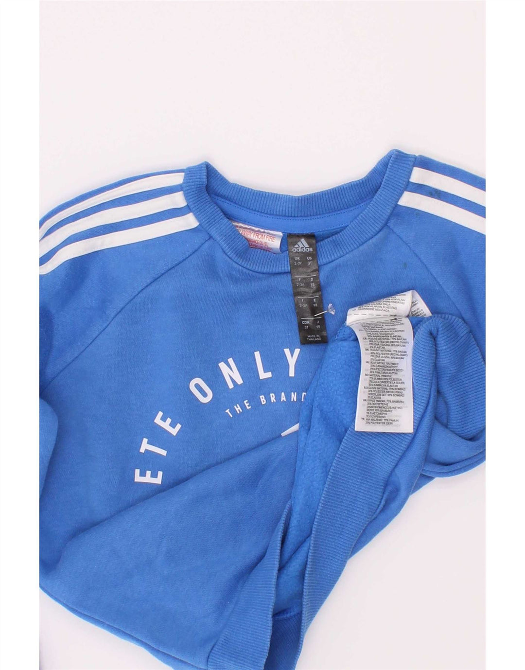 Adidas Jungen Grafik-Sweatshirt-Pullover, 2–3 Jahre, blaue Baumwolle