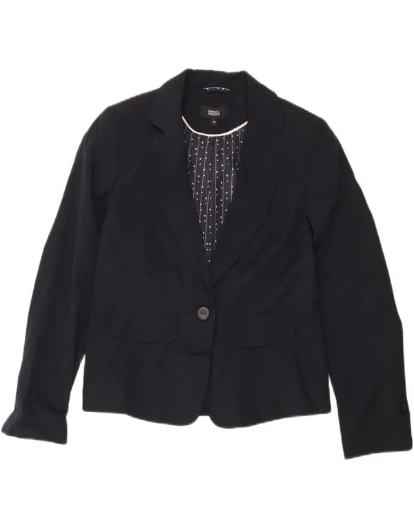 Marks & Spencer Damen Blazer Jacke UK 14 Mittel Marineblau gestreift