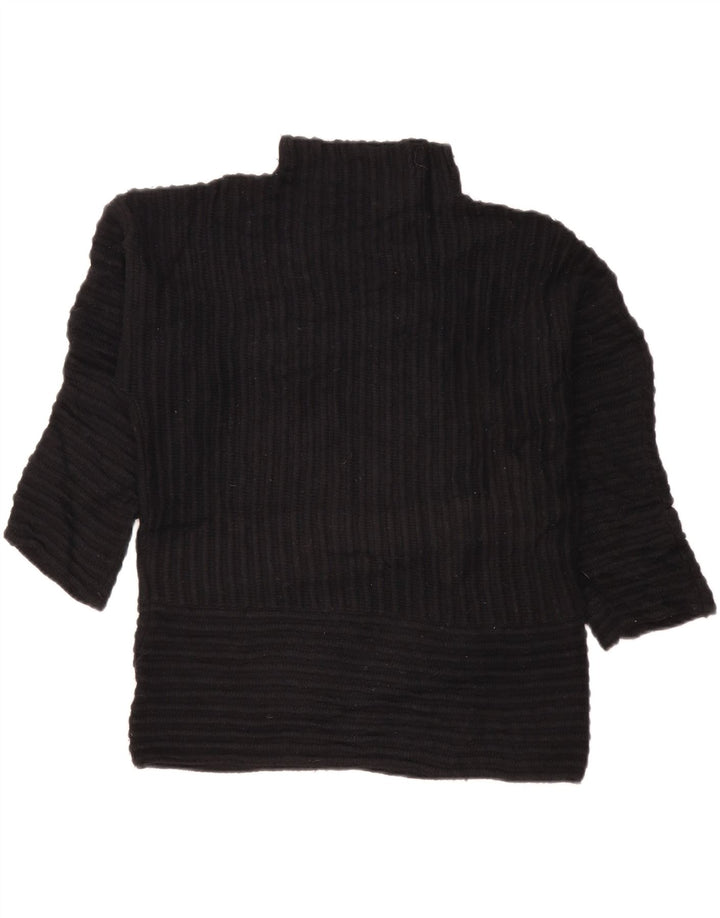 DKNY Damen-Pullover mit Rollkragen, übergroß, Gr. 10, Schwarz